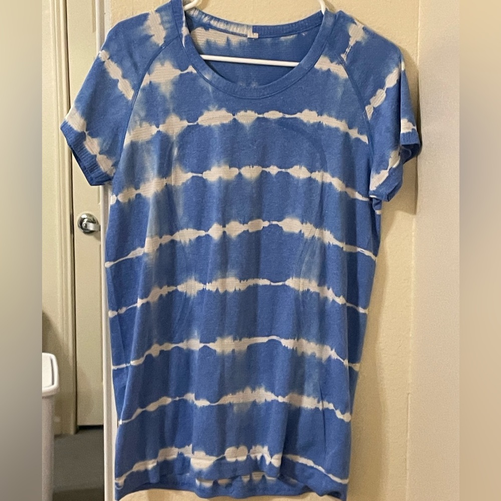 Striped Lululemon Swiftly Tech Short Sleeve